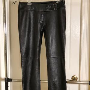 Shelly Segal By Laundry 100% Leather Pants Size8